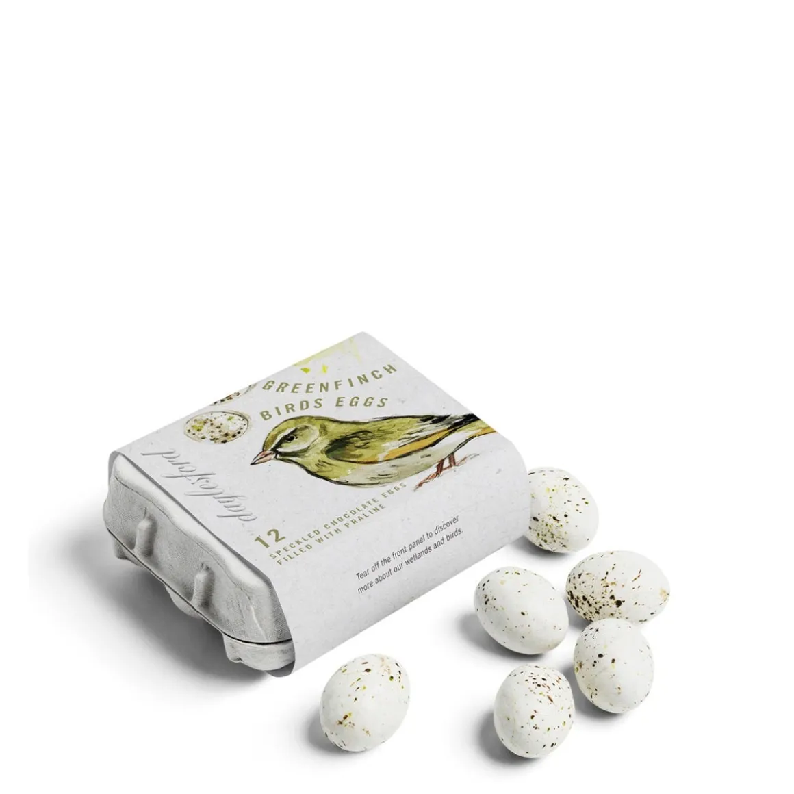 Chocolate Greenfinch Bird Eggs Filled With Smooth Praline