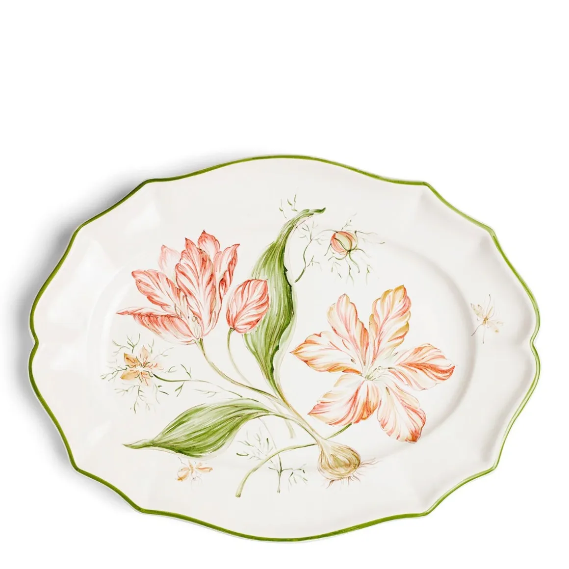 Daylesford x Colefax Quince Garden Serving Plate With Pink Tulips