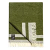 Elmstead Wool Throw Double Stripe Olive