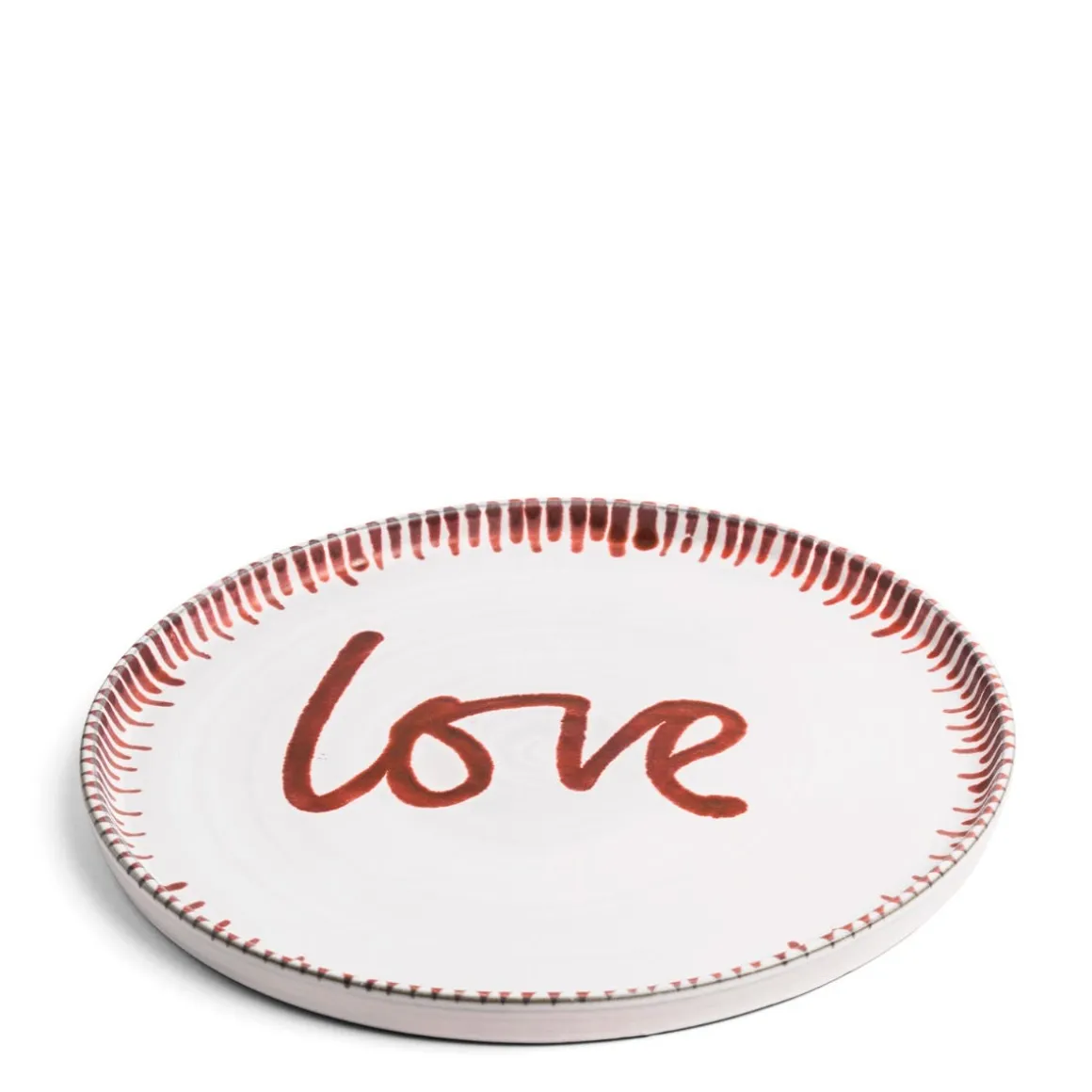 Galley Love Large Red Plate