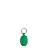 Green Leather Key Fob with Vegetables