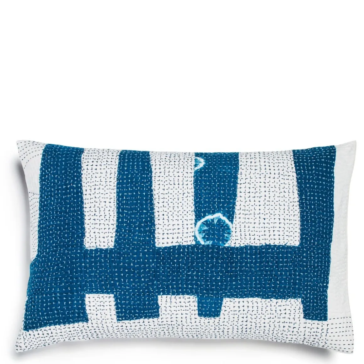 Nila Fragment Kantha Cushion Rectangle