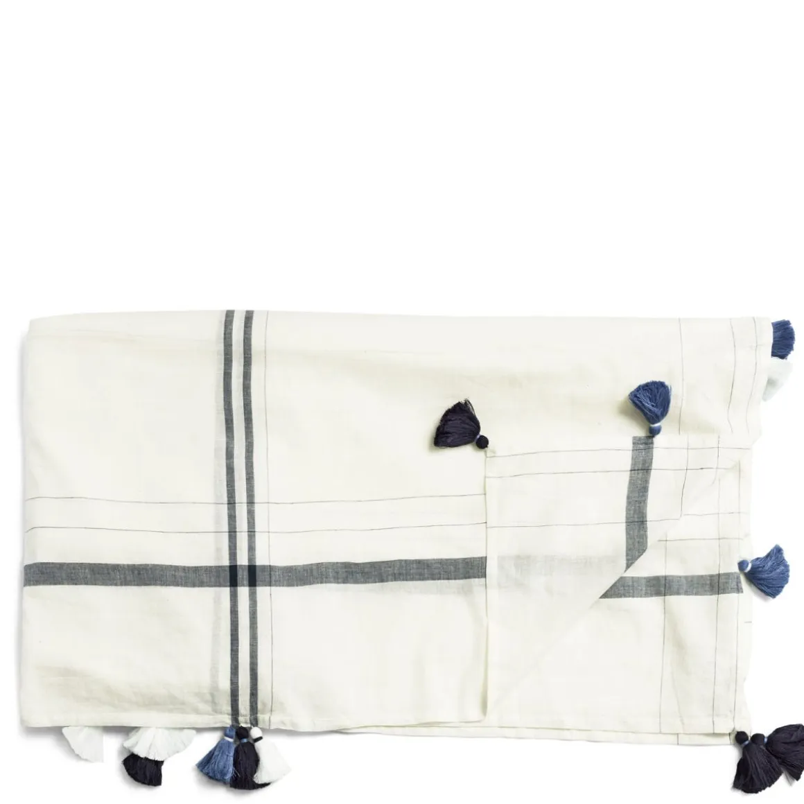 Nila Margin Tablecloth Blue