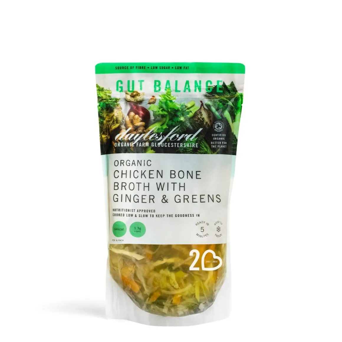 Organic Chicken Bone Broth with Ginger & Greens