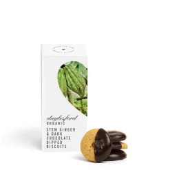 Organic Dark Chocolate Stem Ginger Biscuits