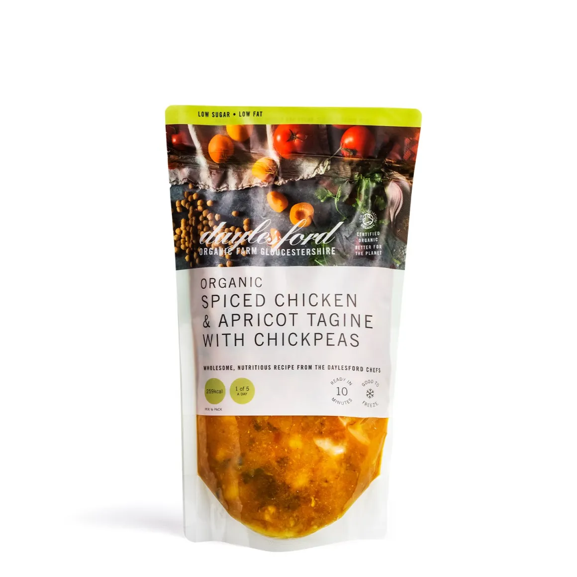 Organic Spiced Chicken Tagine with Apricots & Chickpeas