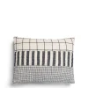 Patchwork Cushion Navy & White Rectangle