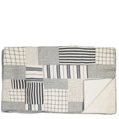 Patchwork Quilt Navy & White Large