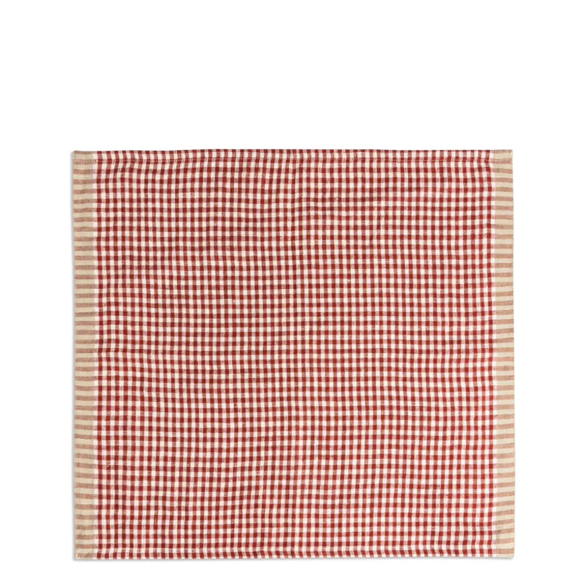 Portobello Gingham Napkin Red
