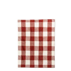 Portobello Gingham Tea Towel Red
