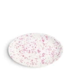 Solstice Splatter Oval Dish Lilac Ceramic
