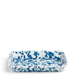 Spaltter Large Rectangular Dish Blue Enamel