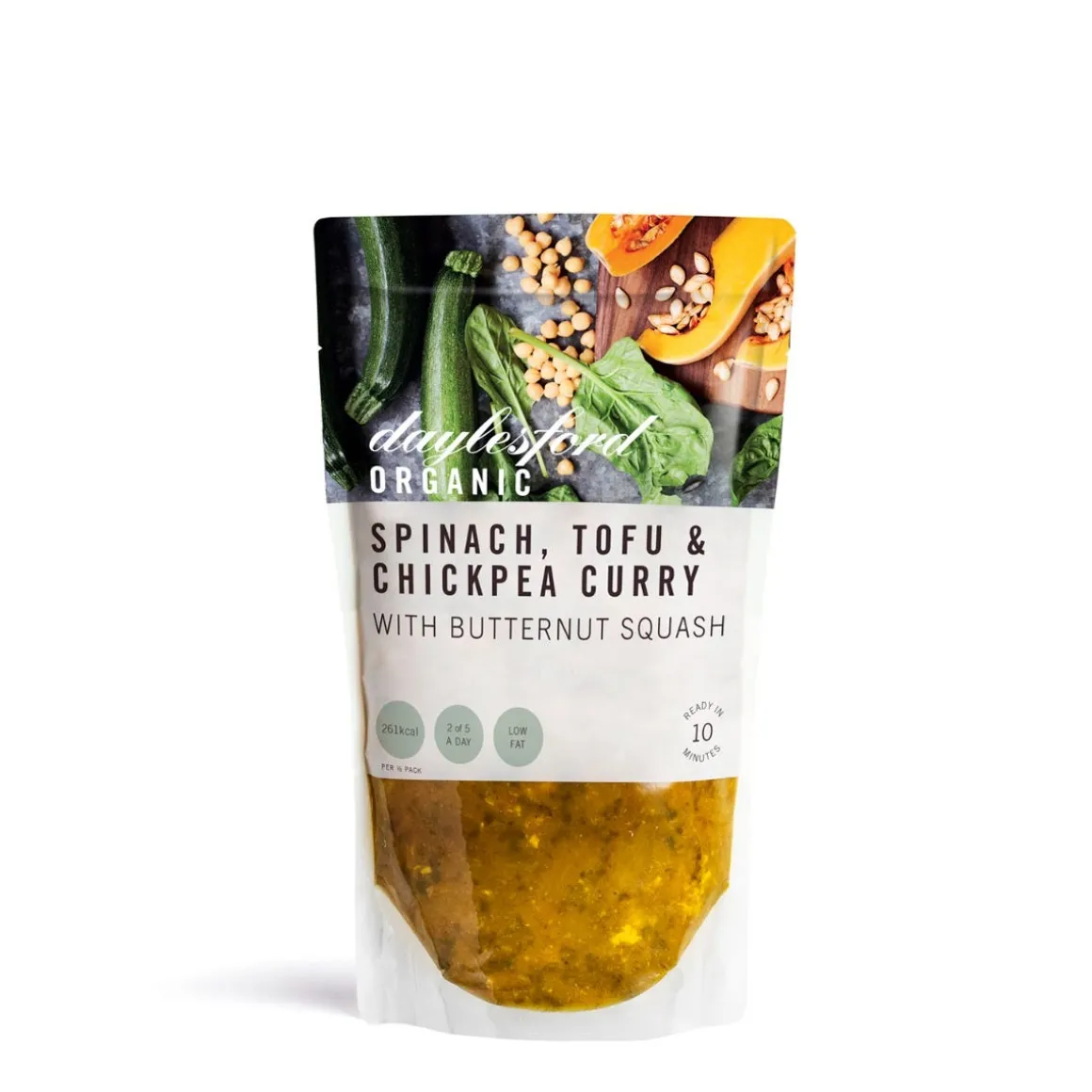 Spinach, Tofu & Chickpea Curry with Butternut Squash