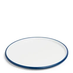 White & Blue Enamel Pizza