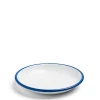White & Blue Enamel Plate Large