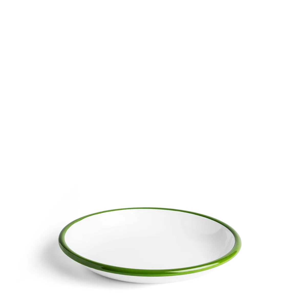 White & Green Enamel Bowl