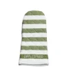 White & Green Stripe Oven Glove