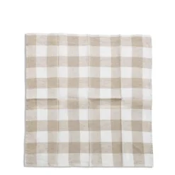 White & Natural Check Napkin