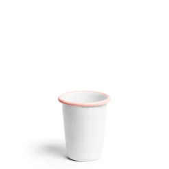 White & Pink Small Enamel Tumbler