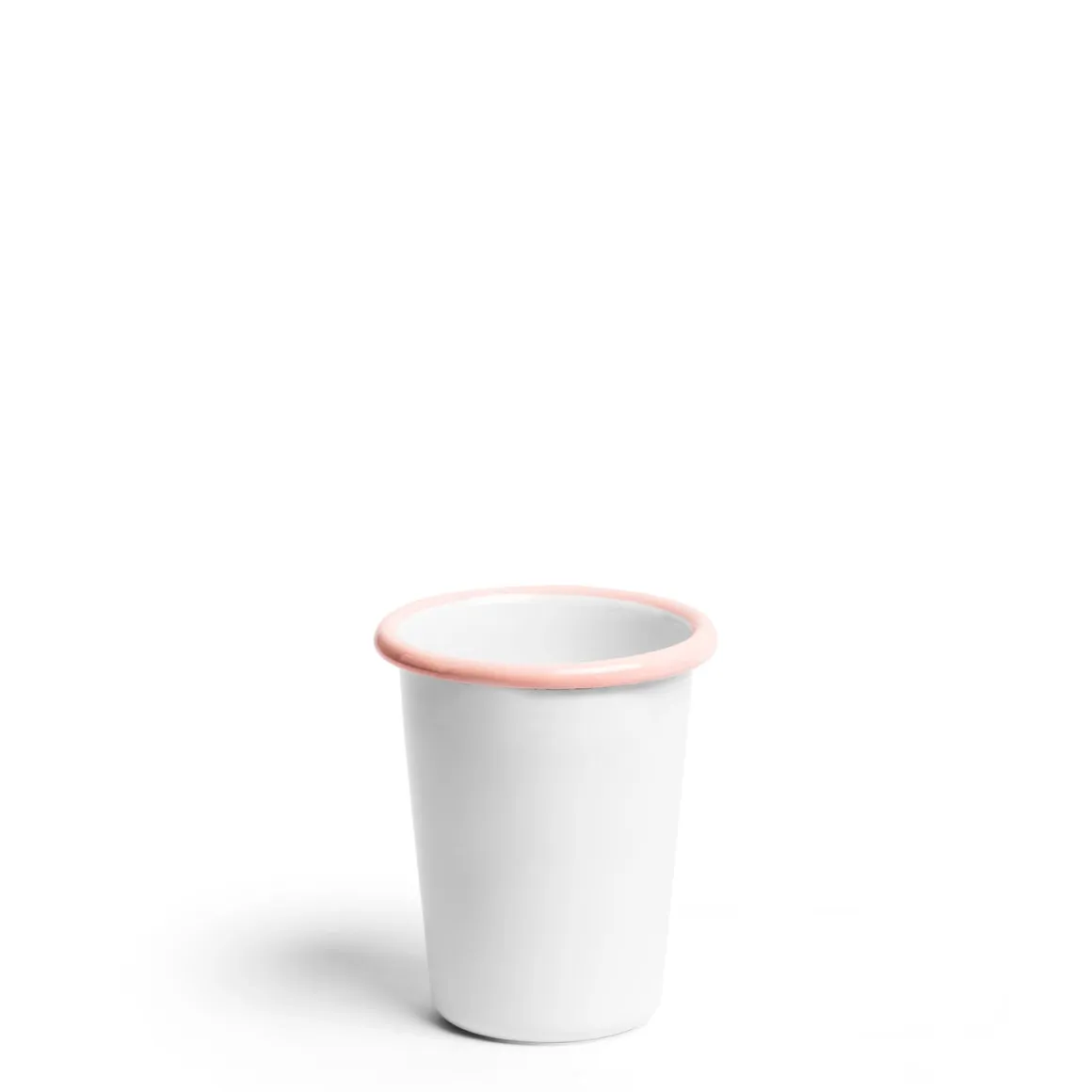 White & Pink Small Enamel Tumbler