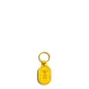 Yellow Leather Key Fob with a Bee