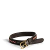 Zigzag Skinny Dog Collar Red Medium